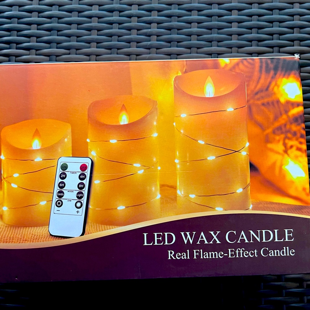 LED Wax Candle Set with remote